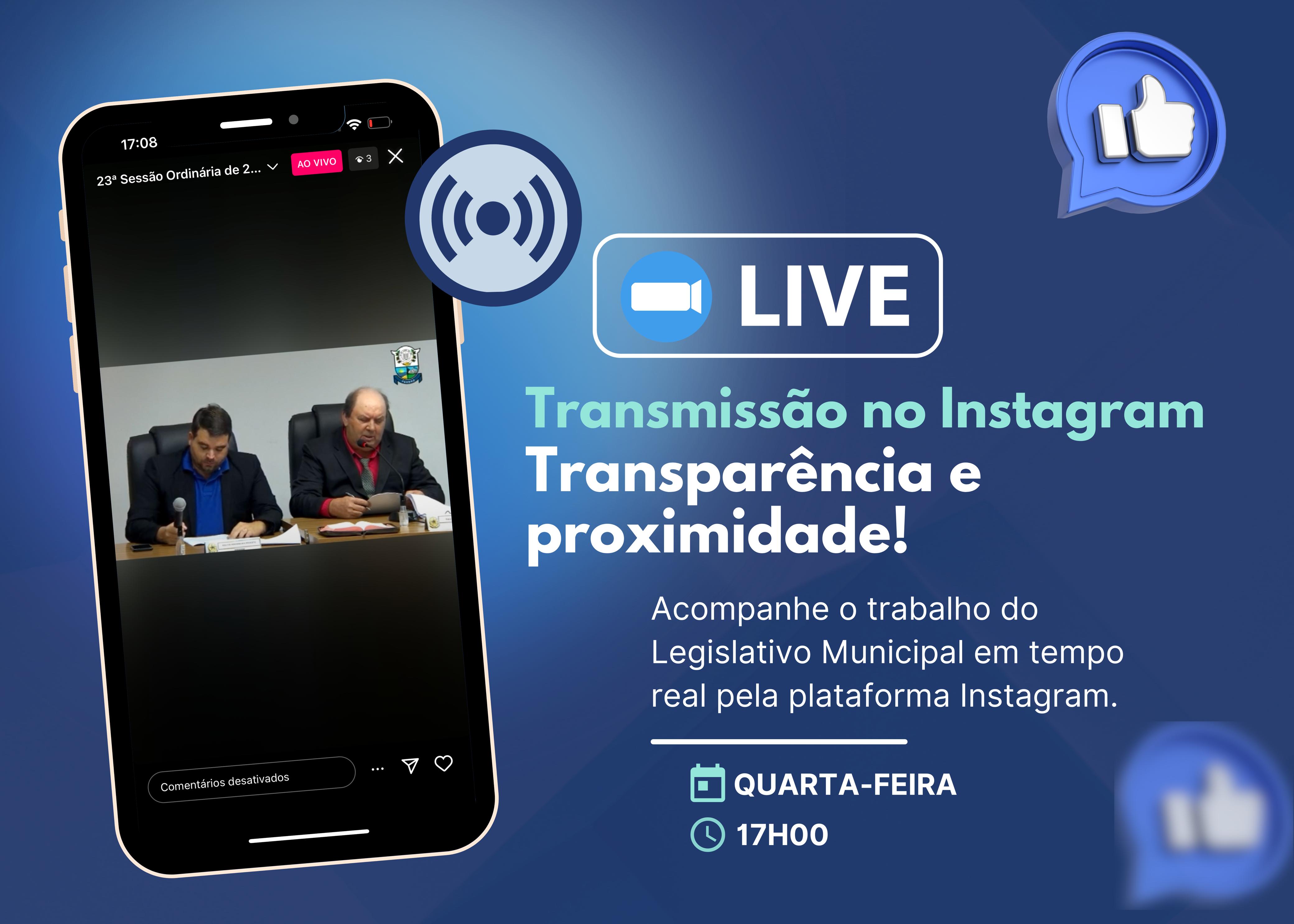 NOTÍCIA: Câmara Municipal de Fundão Amplia Transparência com Transmissões das Sessões também pela plataforma instagram.